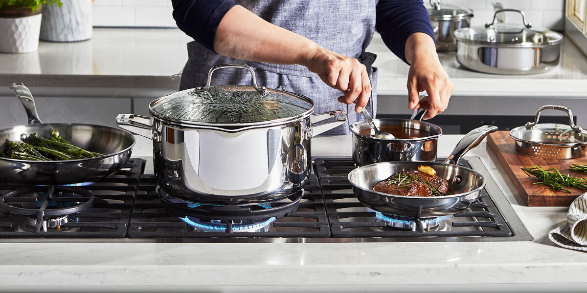 Buy Clad H3 10-pc, Stainless Steel, Cookware Set | Henckels US