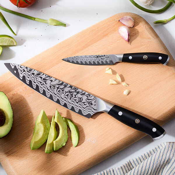 Compass Damascus 7.00 inch, Damascus Steel Santoku Knife | Henckels US