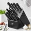 16 Piece, Knife block set, black,,large preview