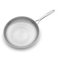 12.00 inch, Stainless Steel, Frying Pan With Lid,,large