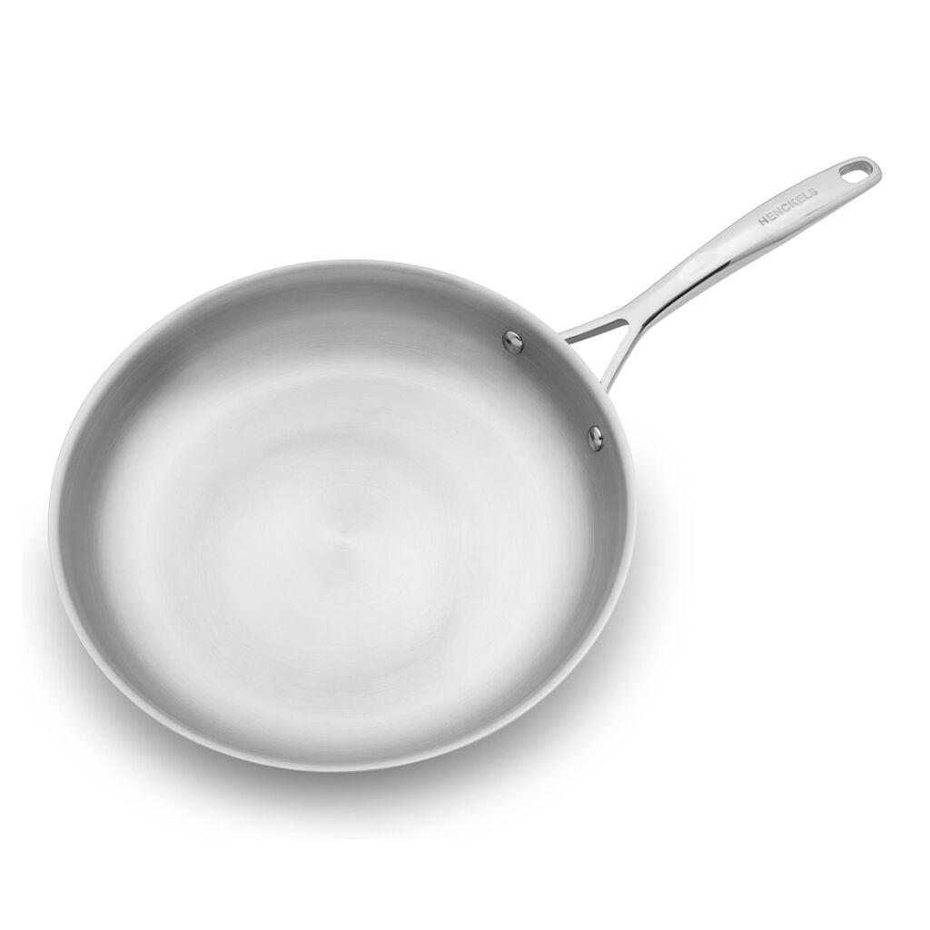 12.00 inch, Stainless Steel, Frying Pan With Lid,,large