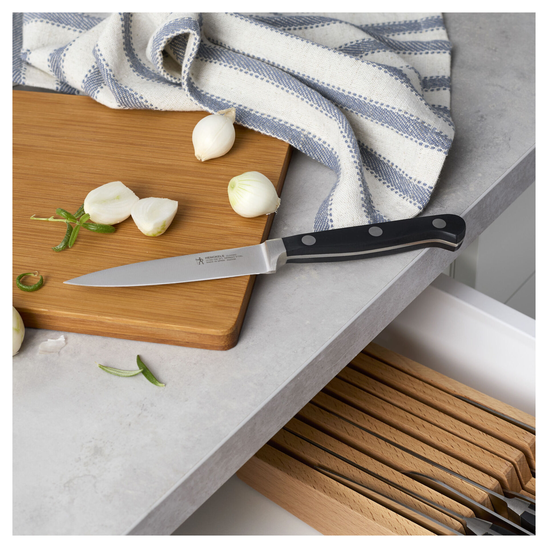 11-pc, Knife Set with Drawer Storage Tray,,large