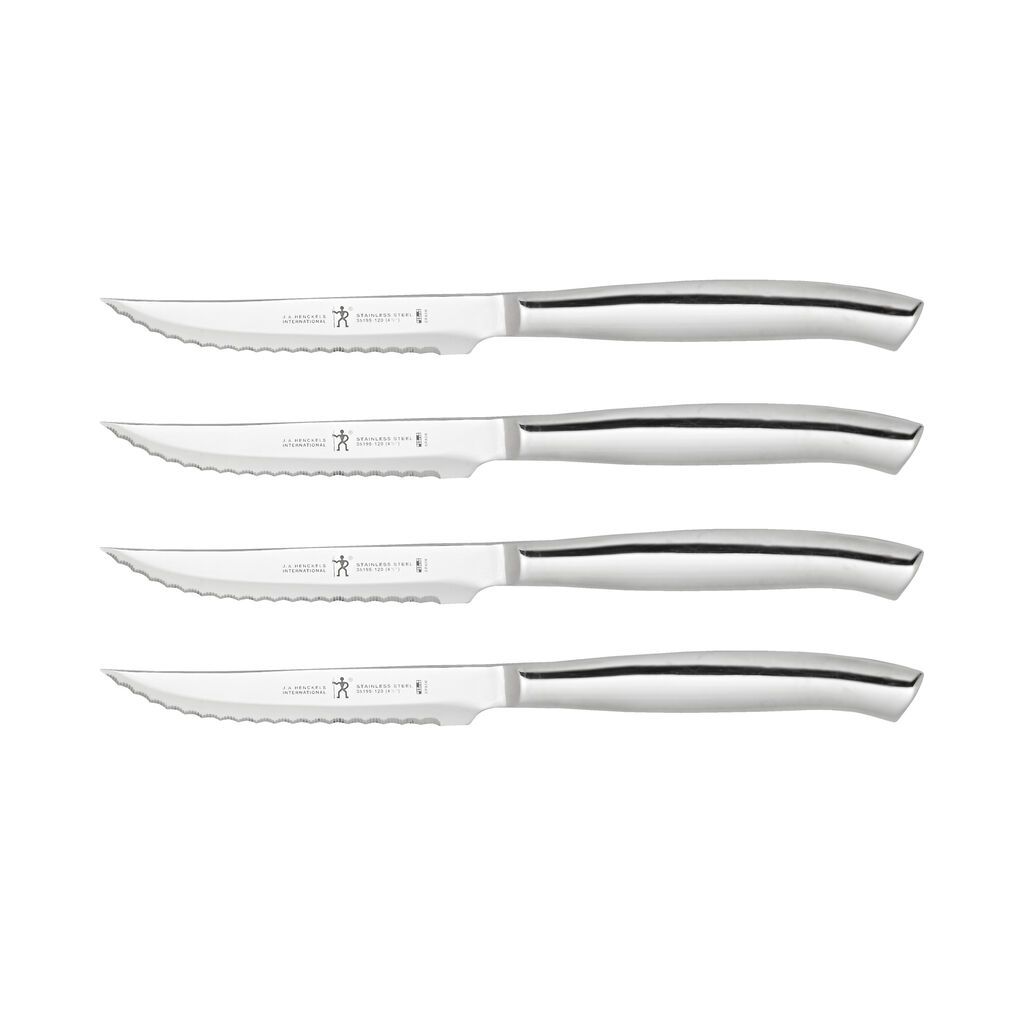 4 Piece, Steak set, silver,,large