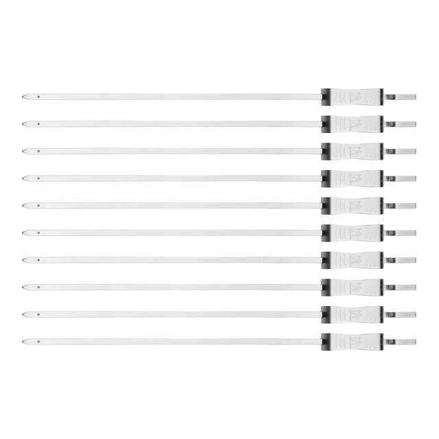 10-pc, Stainless Steel Barbecue Skewers Set,,large