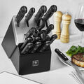 16 Piece, Knife block set, black,,large