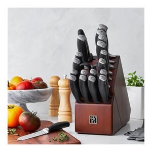 20 Piece, Knife block set, black