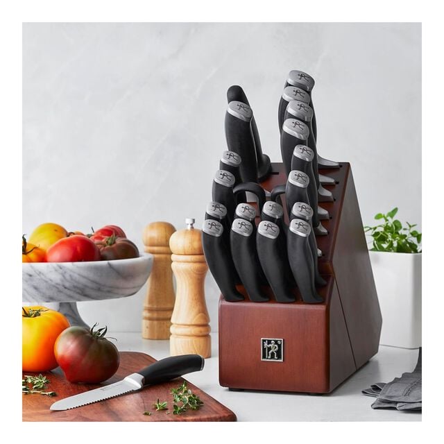 20 Piece, Knife block set, black