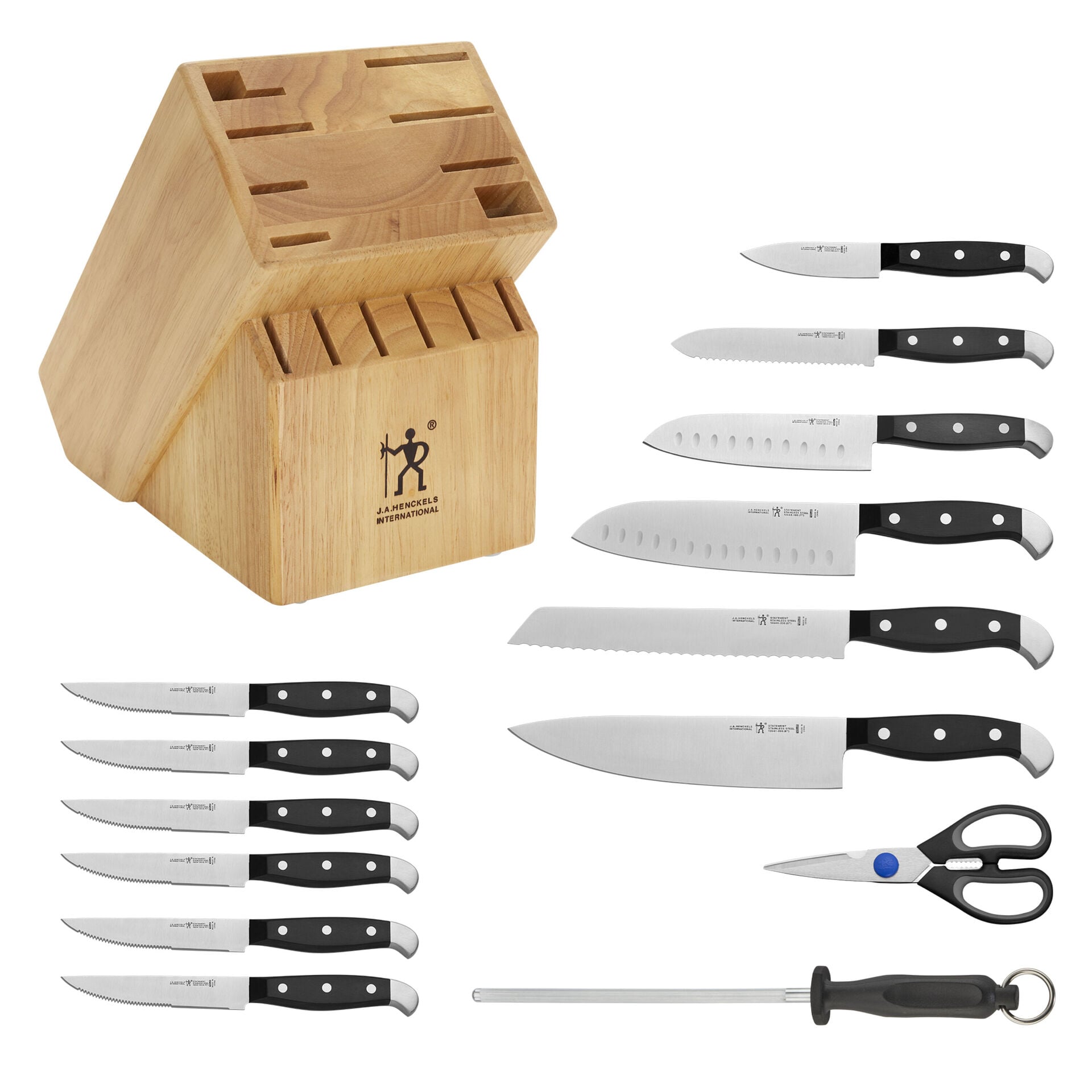 15 Piece, Knife block set, nature,,large