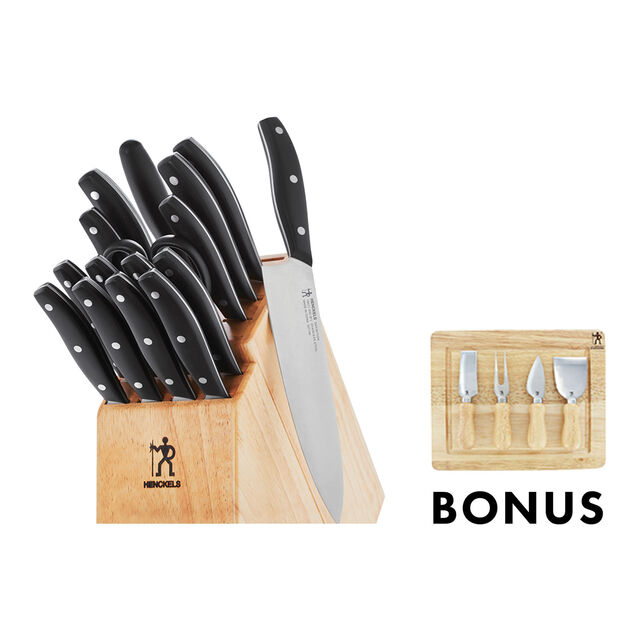 17 Piece, BLOCK SET WITH BONUS CHEESE SET, nature,,large