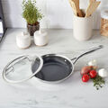 8.00 inch, Stainless Steel, Ceramic Hybrid Frying Pan,,large
