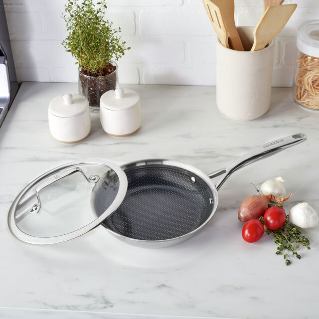 8.00 inch, Stainless Steel, Ceramic Hybrid Frying Pan,,large