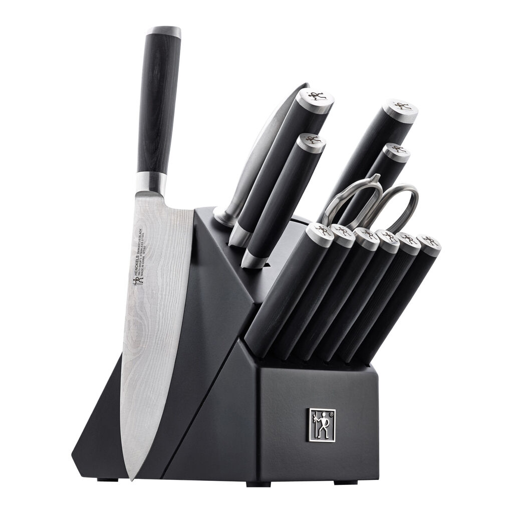 14 Piece, Knife block set, black,,large