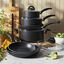 10 Piece aluminum Cookware Set - Black,,large preview
