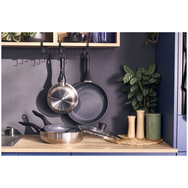 Schmorpfanne mit Glasdeckel 28 cm, Edelstahl,,large