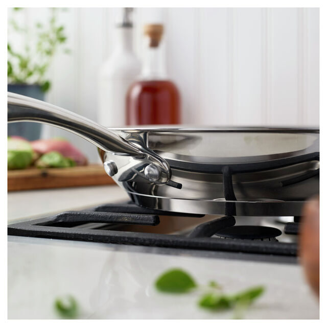 10.00 inch, Stainless Steel, Frying Pan,,large