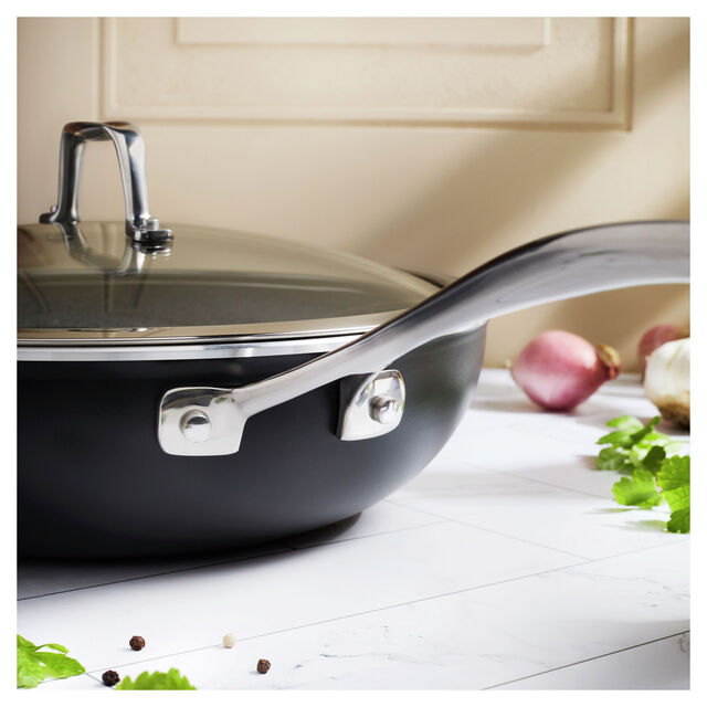 11.00 inch, Aluminum, Ceramic Nonstick Saute Pan W/Lid,,large