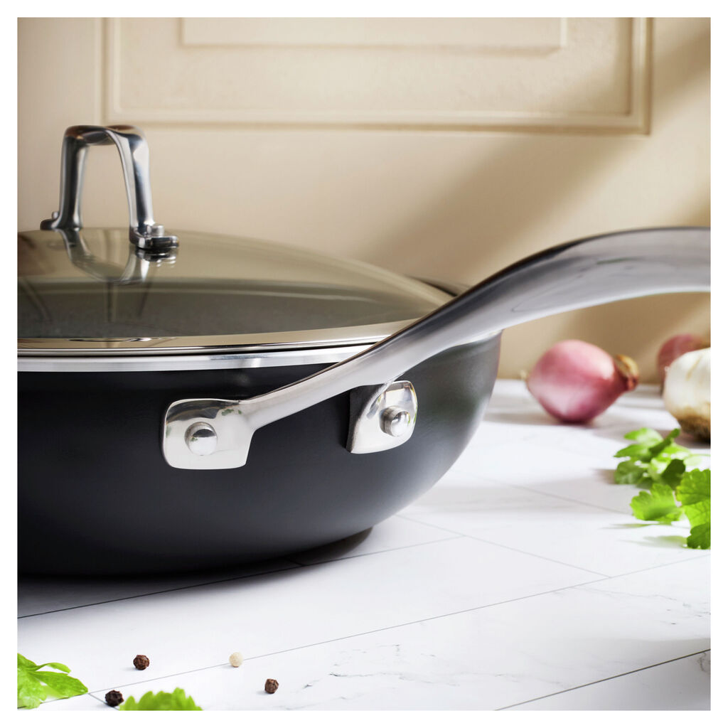 11.00 inch, Aluminum, Ceramic Nonstick Saute Pan W/Lid,,large