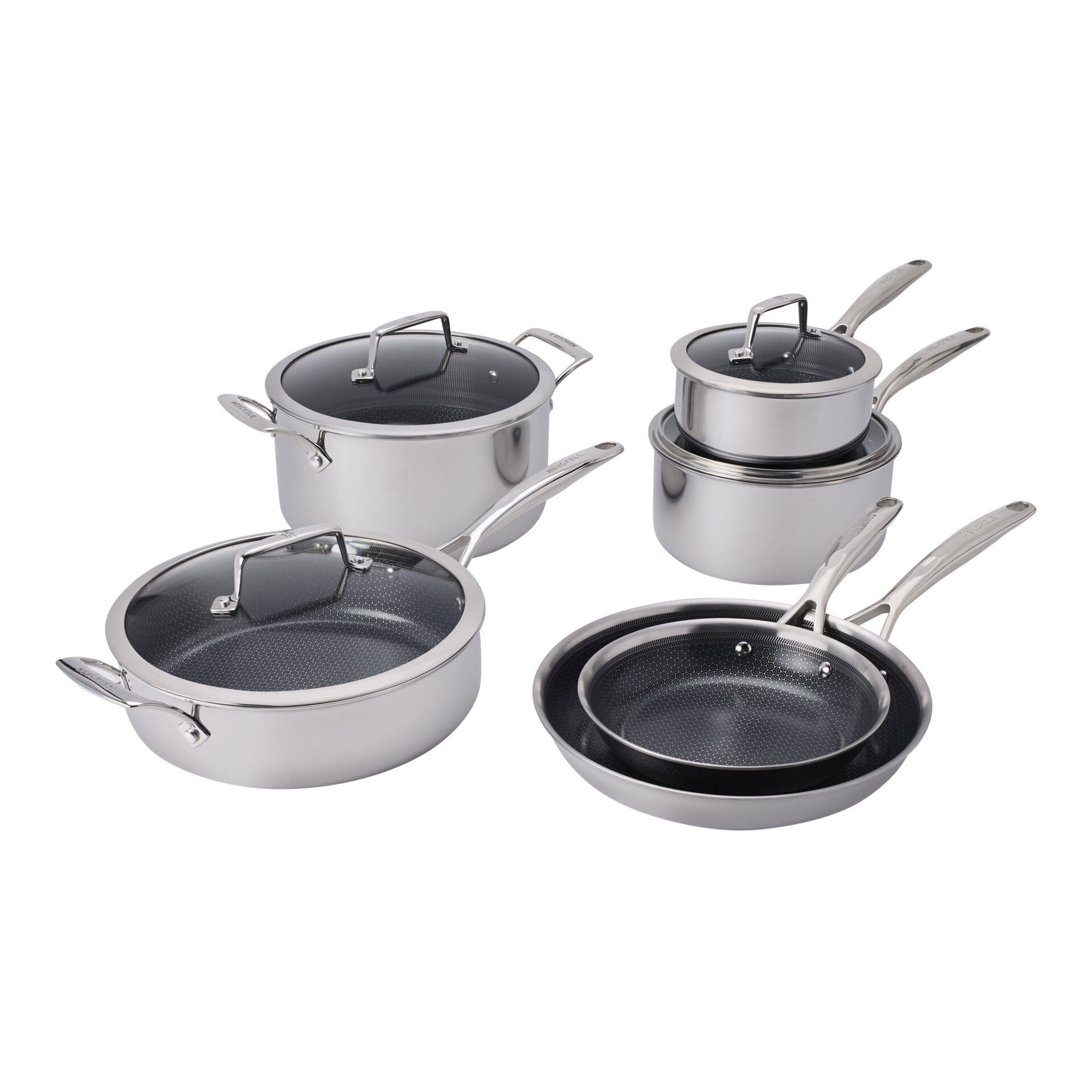10 Piece stainless steel Cookware set,,large