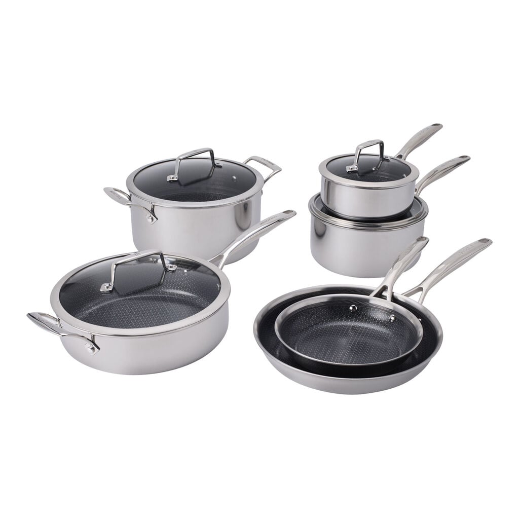 10 Piece stainless steel Cookware set,,large