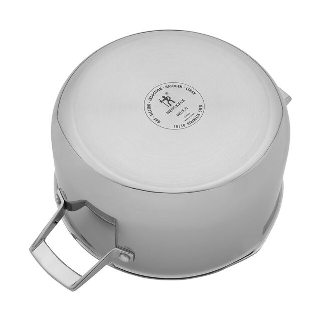 6 qt, Stainless Steel, Dutch Oven With Glass Lid,,large