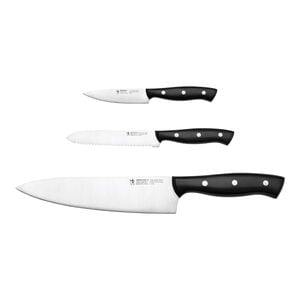 3 Piece, Knife set, black