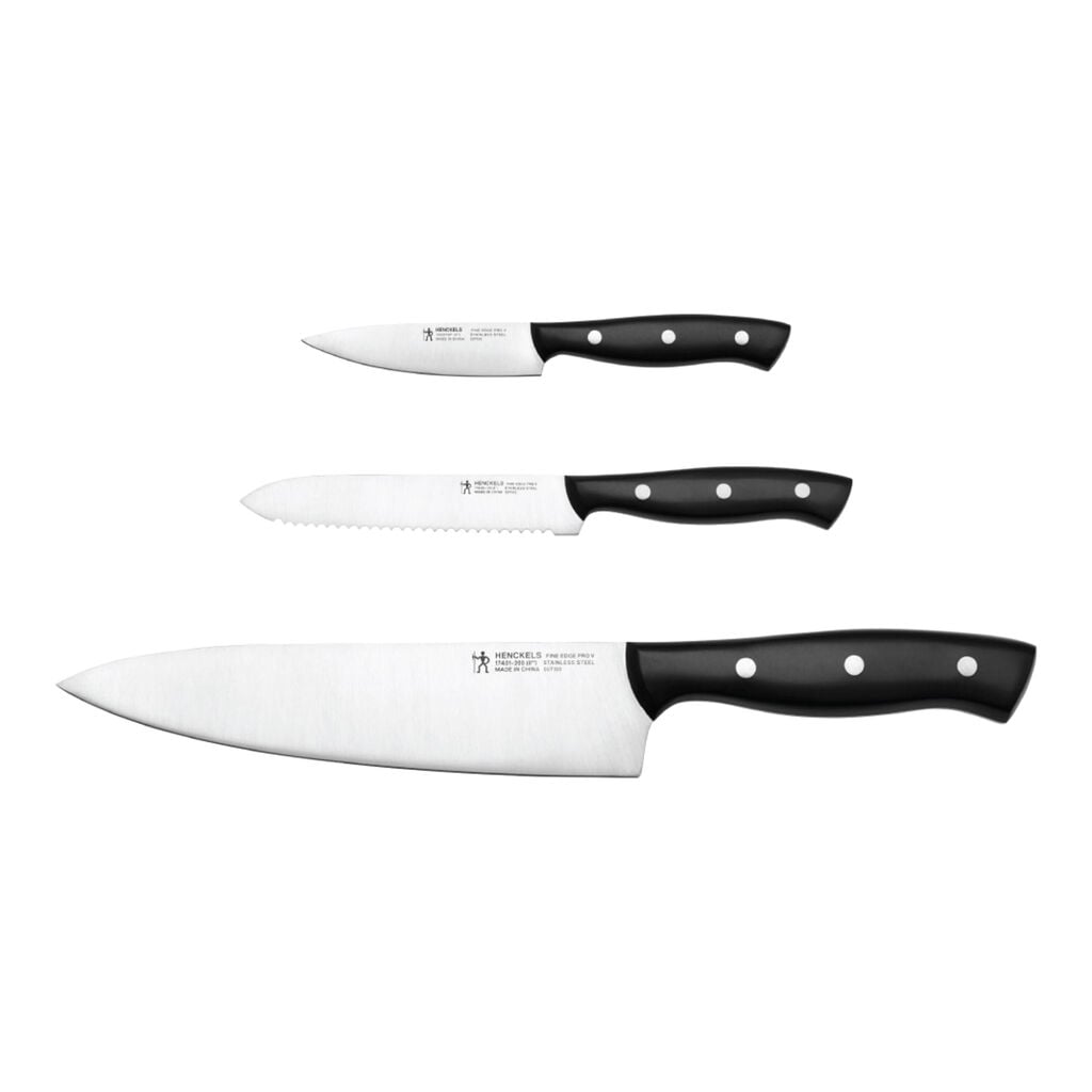 3 Piece, Knife set, black,,large