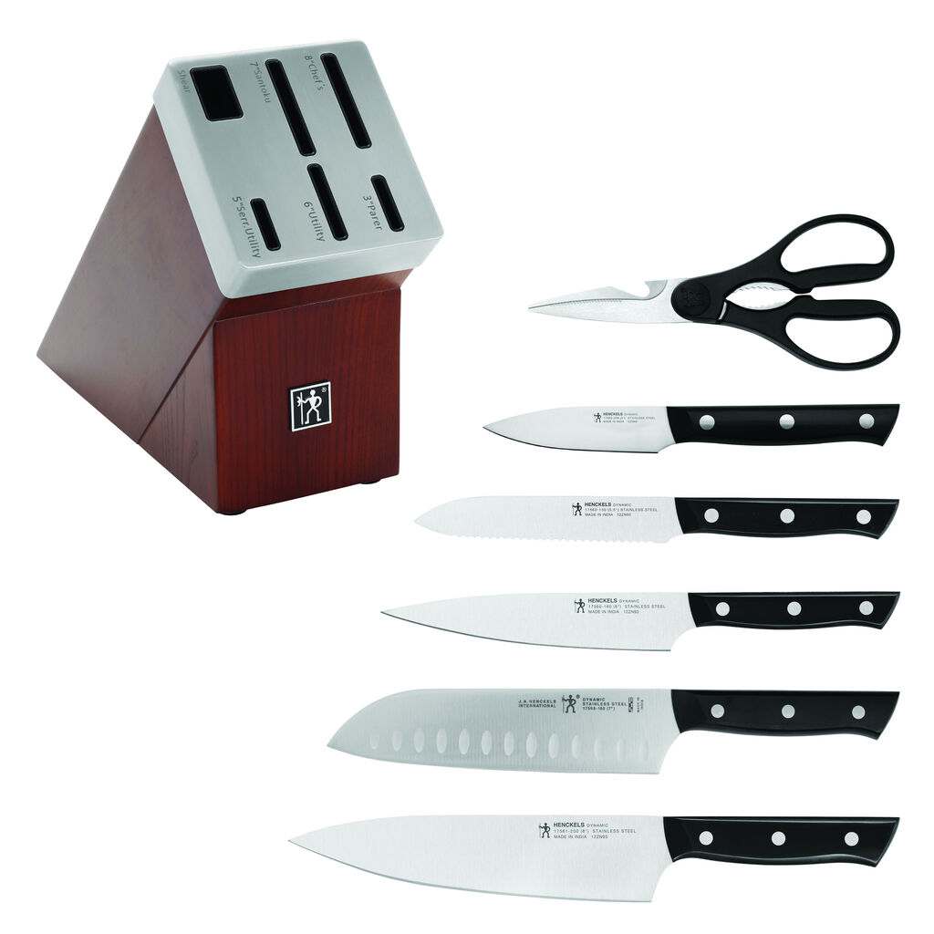 7-pc, Self-Sharpening Knife Block Set,,large
