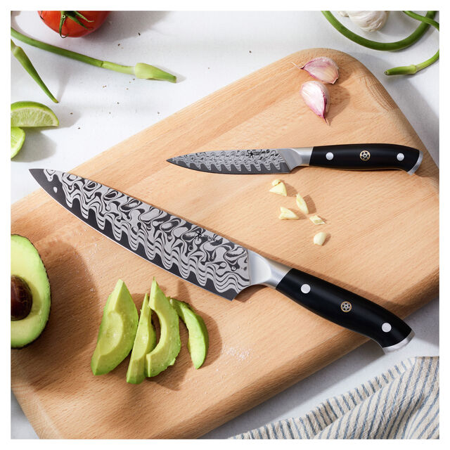 2-pc, Damascus Steel Chef and Paring Knife Set,,large