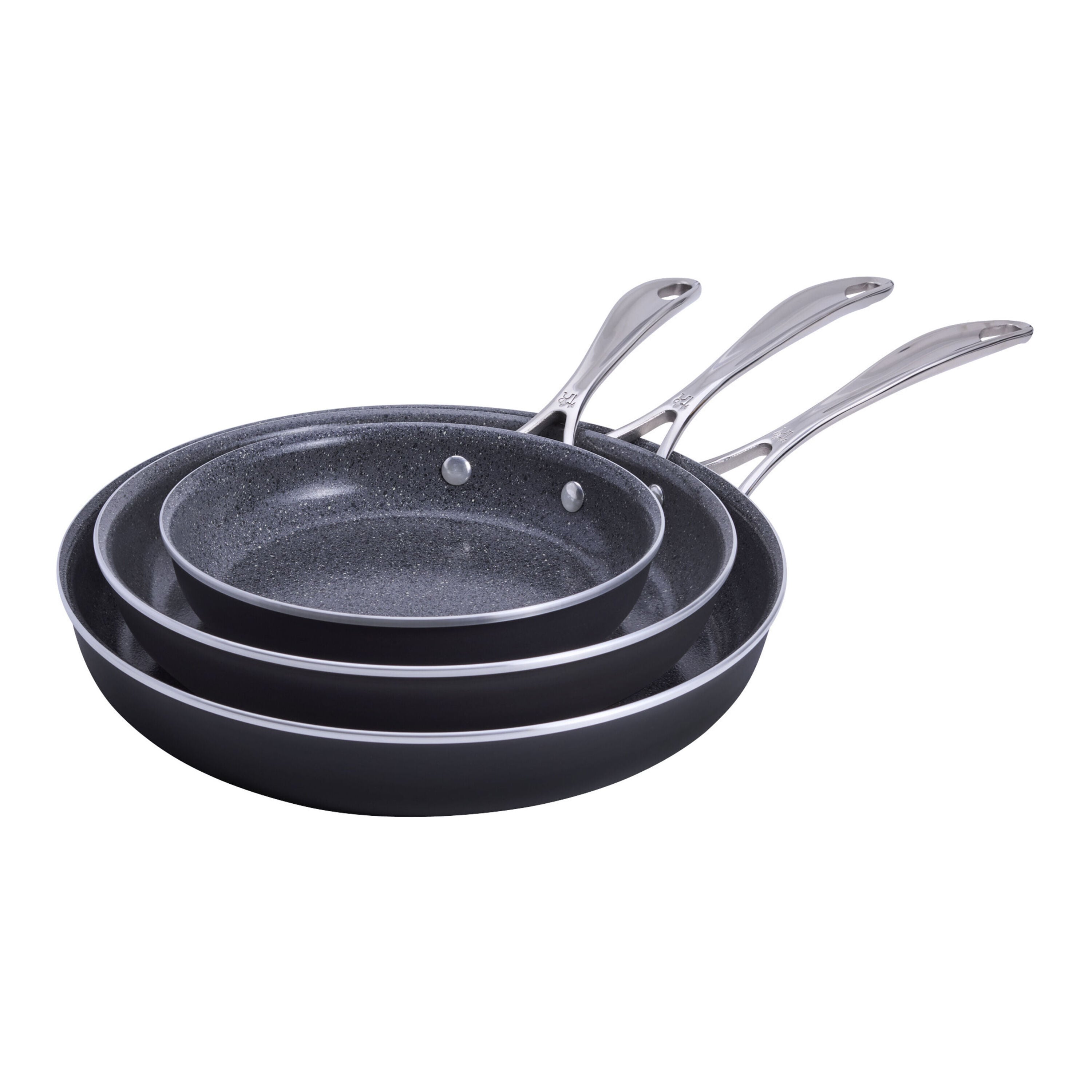 Capri Ceramic 3-pc, Aluminum, Ceramic Nonstick Frying Pan Set