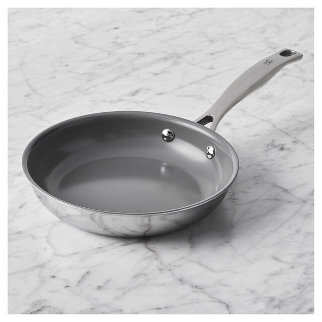 8.00 inch, Stainless Steel, Ceramic Nonstick Frying Pan,,large