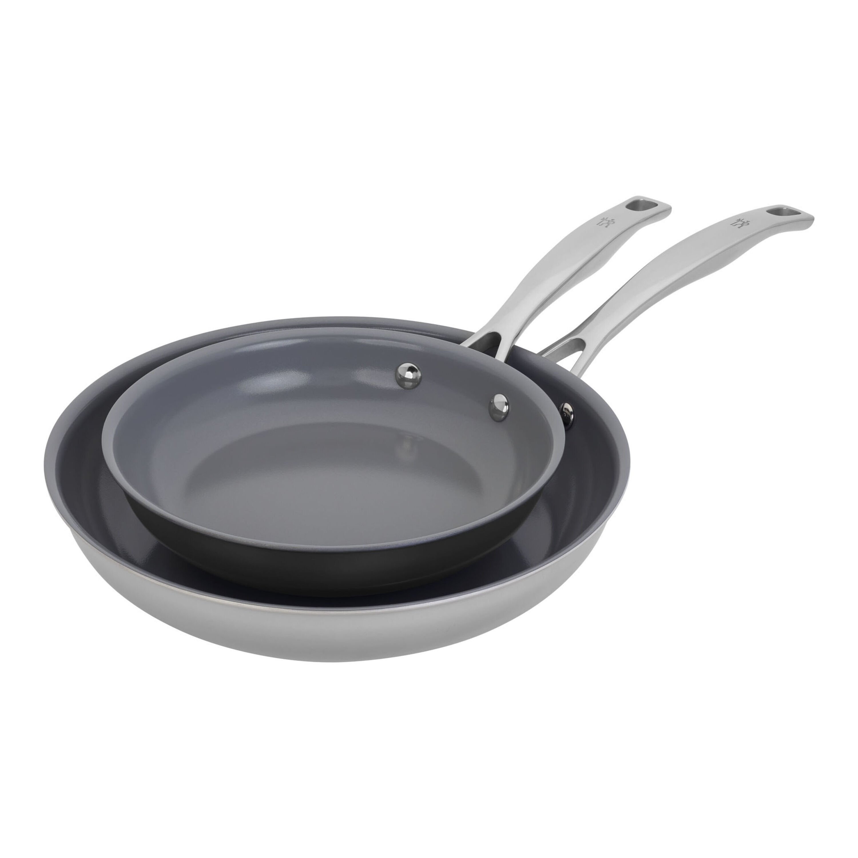 Clad H3 Ceramic 2-pc, Stainless Steel, Ceramic Nonstick Frying Pan