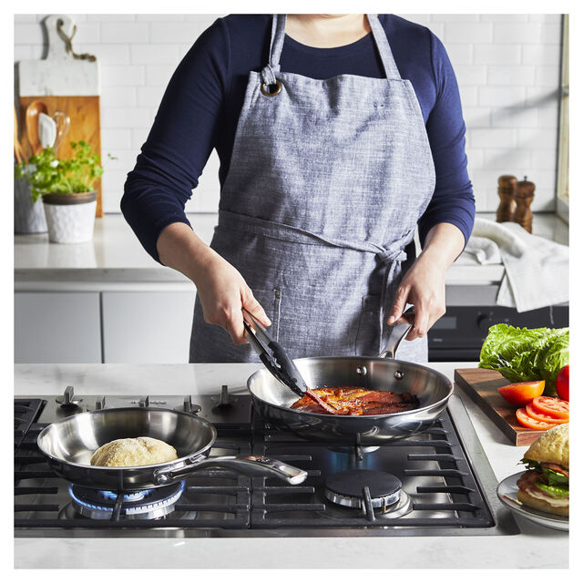 2-pc, Stainless Steel, Frying Pan Set,,large