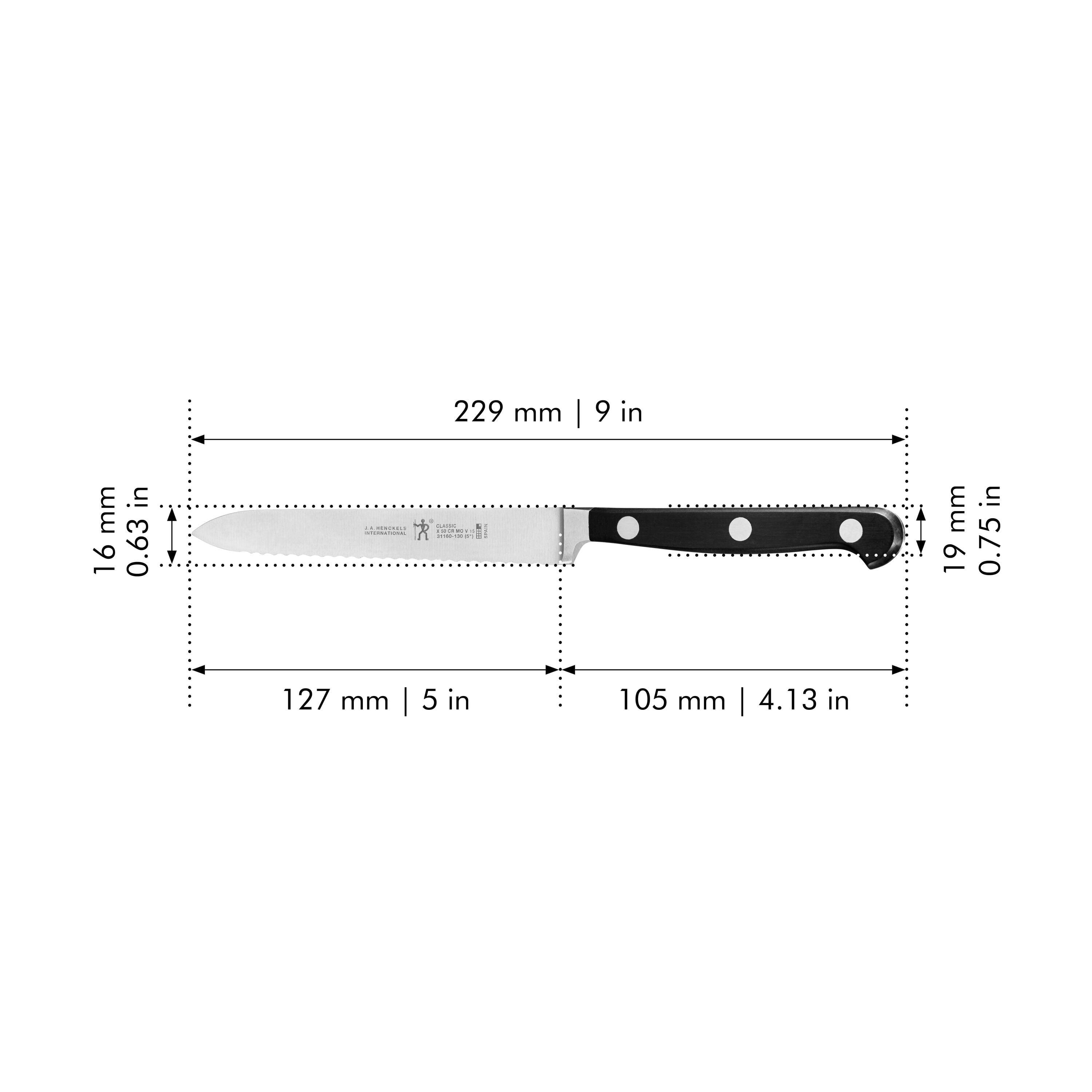 Classic 5.00 inch, Serrated Utility Knife | Henckels US