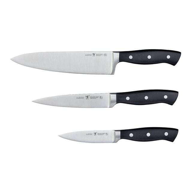 3 Piece, Knife set, black