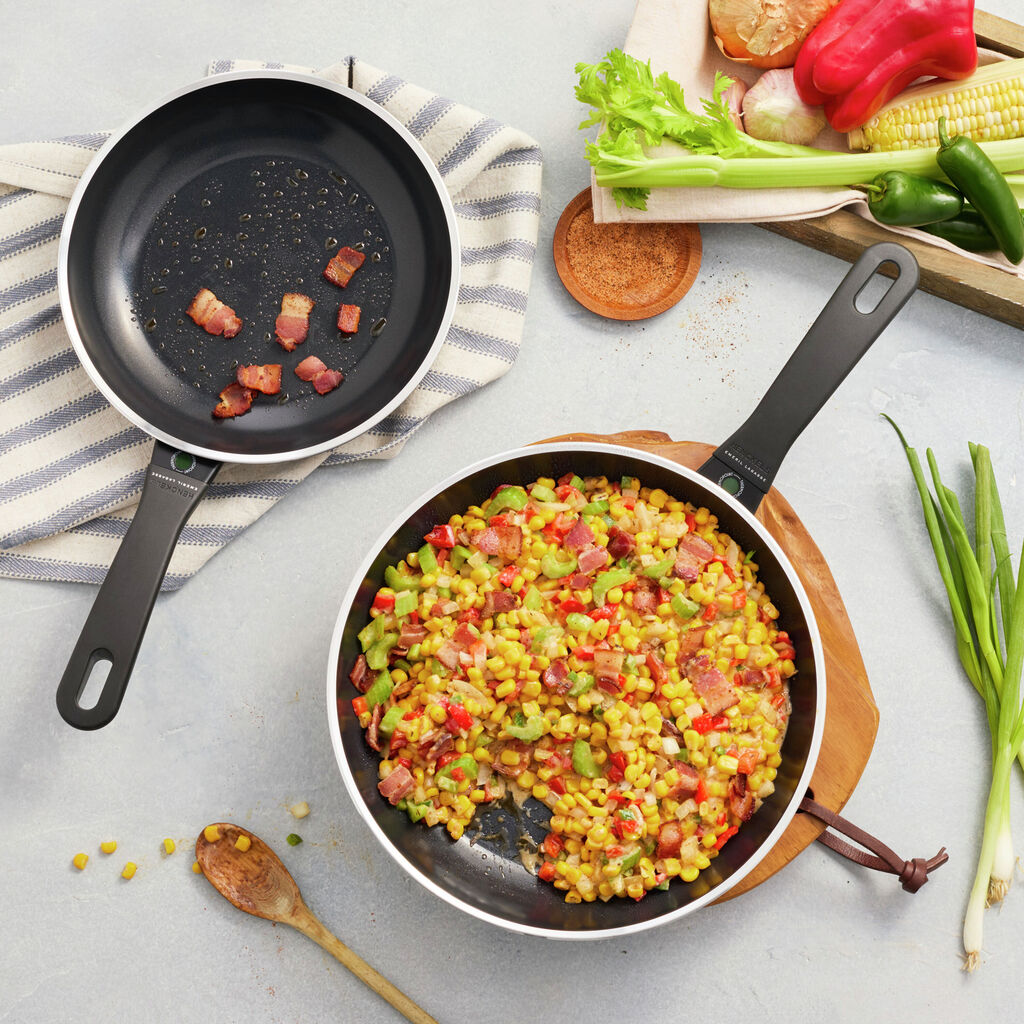 2-pc, Aluminum, Ceramic Nonstick Frying Pan Set,,large