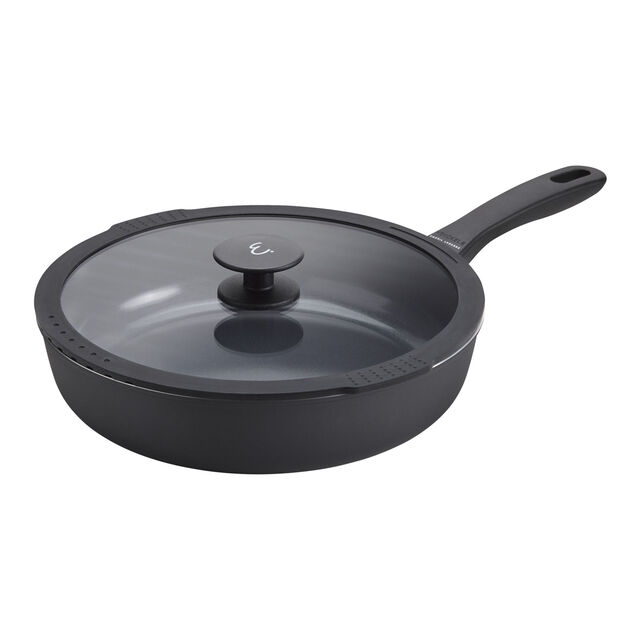 3.9 qt, Aluminum, Ceramic Nonstick Saute Pan With Lid,,large