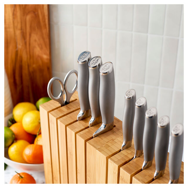 11-pc, Stainless Steel Knife Block Set with Adjustable Storage,,large