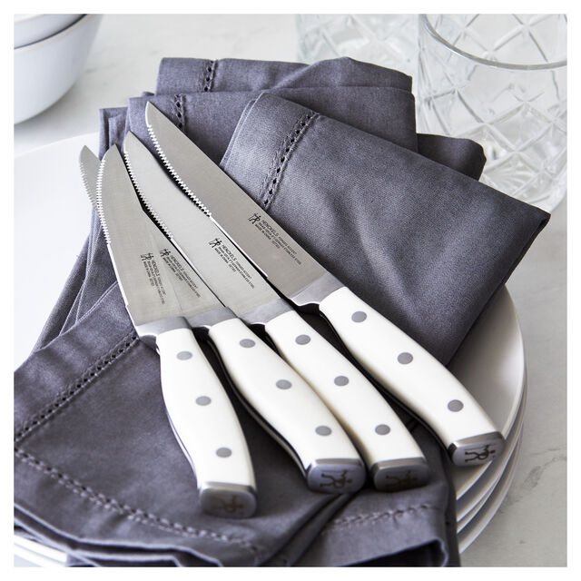 4 Piece, Steak set, white,,large
