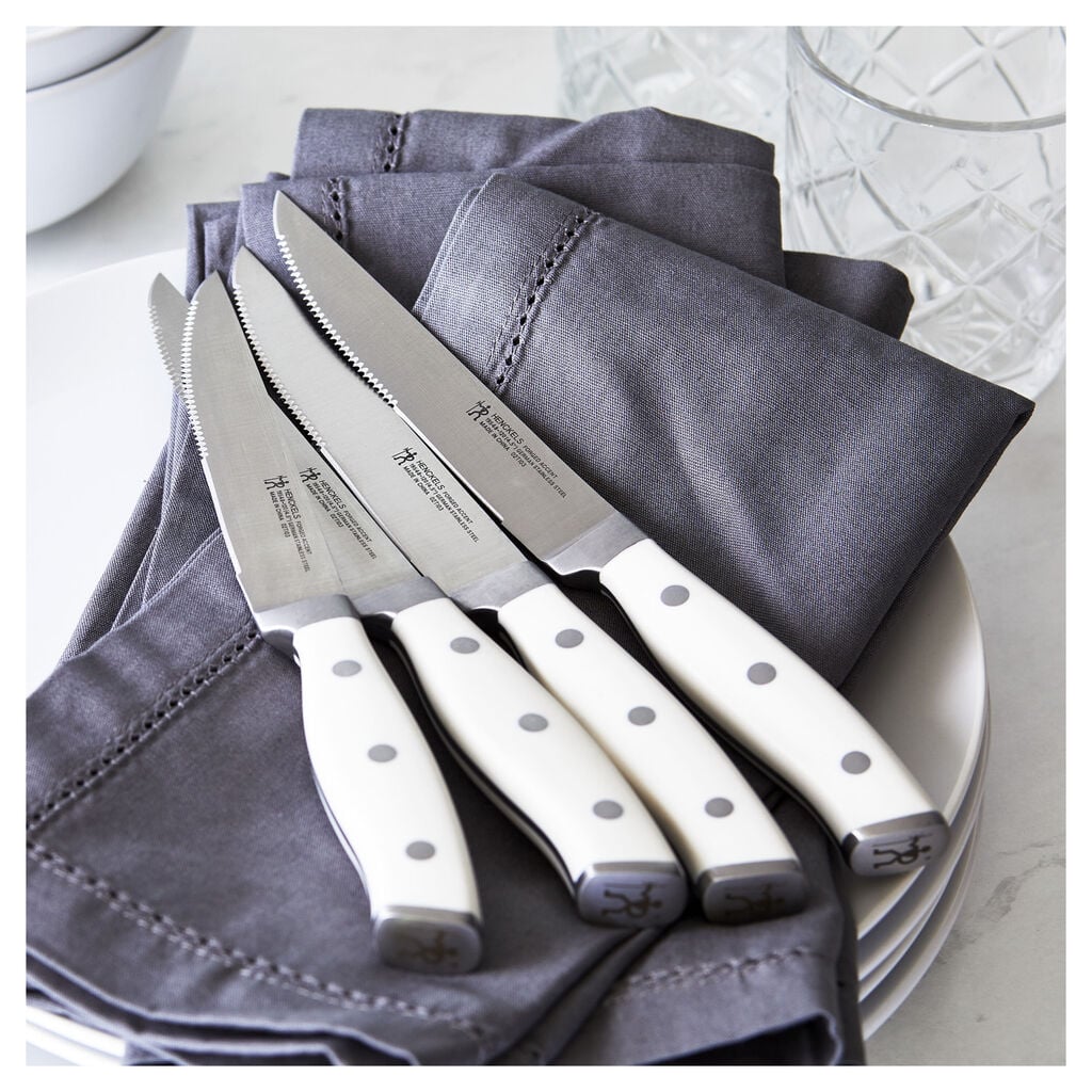 4 Piece, Steak set, white,,large