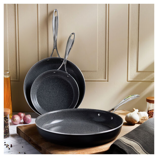 3-pc, Aluminum, Ceramic Nonstick Frying Pan Set,,large