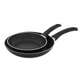 2 Piece aluminum Fry Pan Set - Black,,large