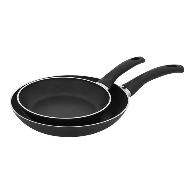 2 Piece aluminum Fry Pan Set - Black,,large