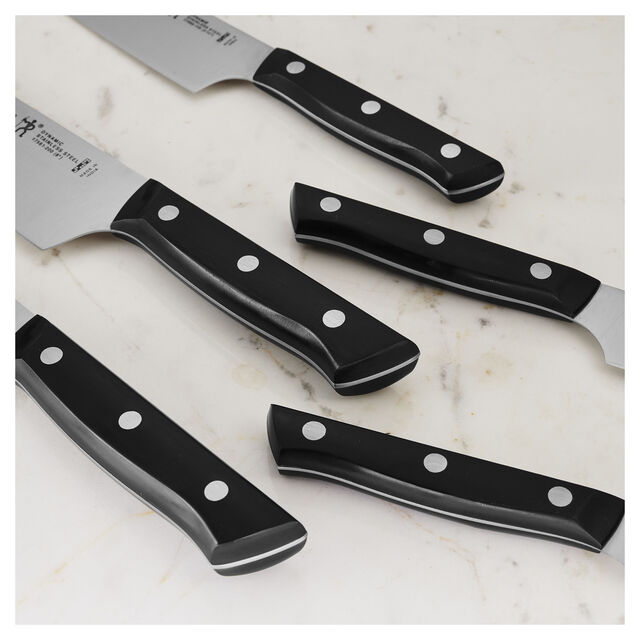 14 Piece, Knife block set, brown,,large