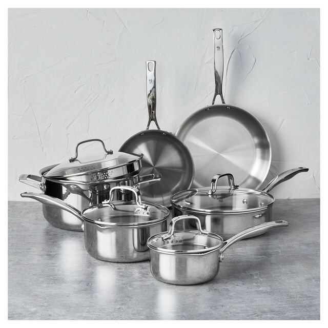 10-pc, Stainless Steel, Cookware Set,,large