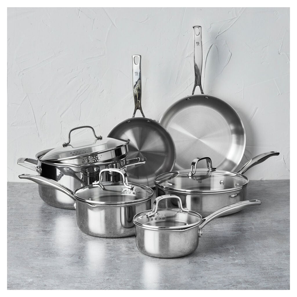 10-pc, Stainless Steel, Cookware Set,,large