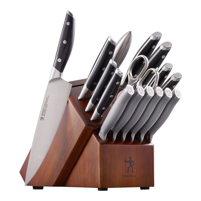 17 Piece, Knife block set, black,,large