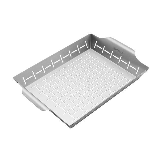 2-pc, Stainless Steel, Grill Topper And Basket Set,,large