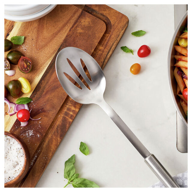Stainless Steel Slotted Serving Spoon,,large