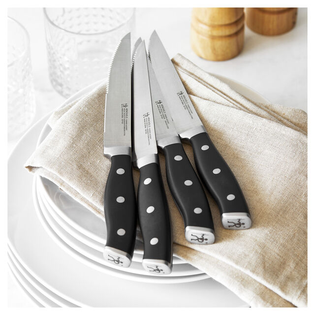 4 Piece, Steak set, black,,large