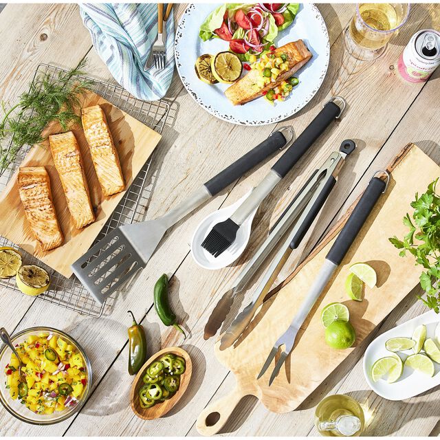 4-pc, Stainless Steel Grill Tools Set,,large